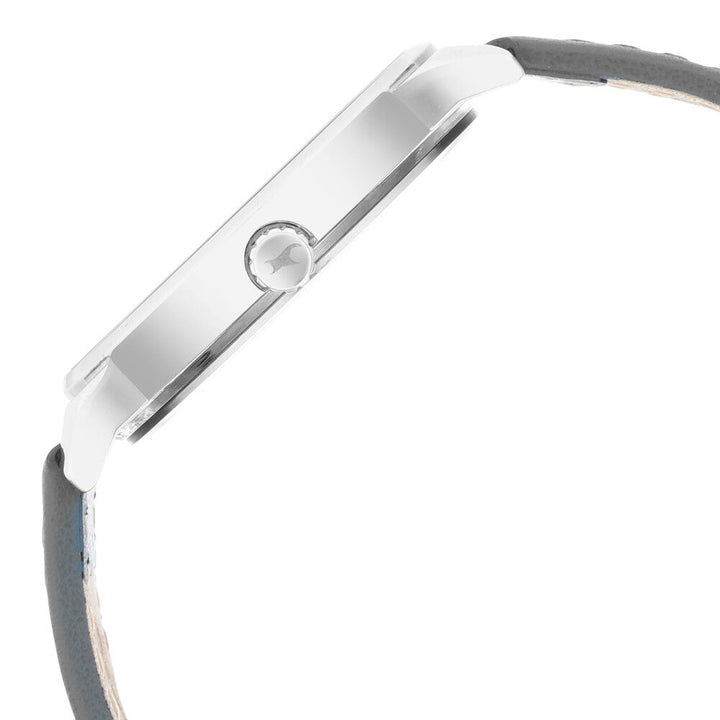 Fastrack Stunners Quartz Analog Black Dial Leather Strap Watch for Guys NS3278SL01