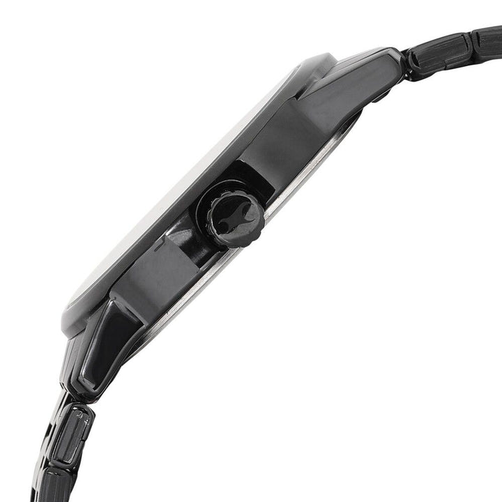 Fatrack Exuberant Black Dial Stainless Steel Strap Watch for Guys NS3279NM01