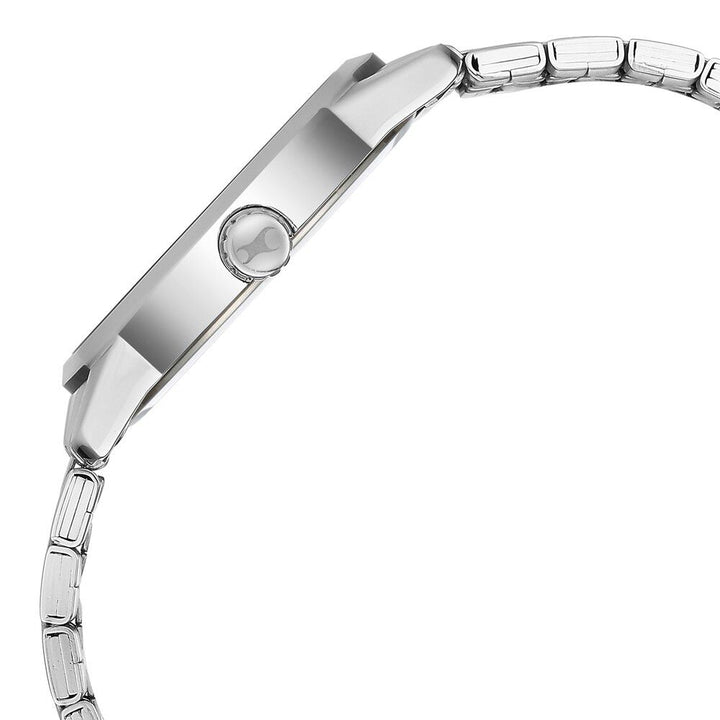 Fastrack Exuberant Quartz Analog with Day and Date Silver Dial Metal Strap Watch for Guys NS3279SM01