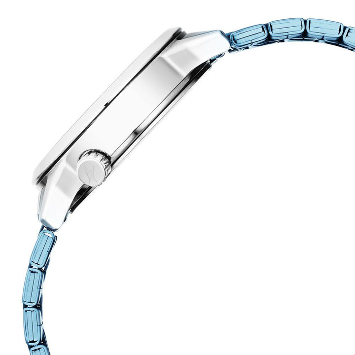 Fastrack Exuberant Quartz Analog Blue Dial Metal Strap Watch for Guys 3281KM02