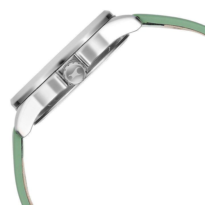 Fastrack Exuberant Quartz Analog White Dial Leather Strap Watch for Guys 3283SL02