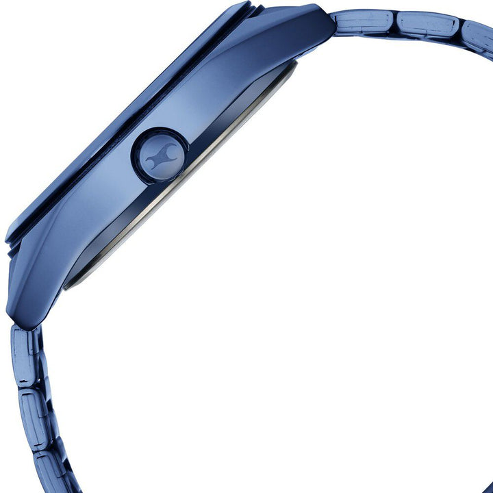 Fastrack Thor Quartz Analog with Date Black Dial Metal Strap Watch for Guys NS3285QM02