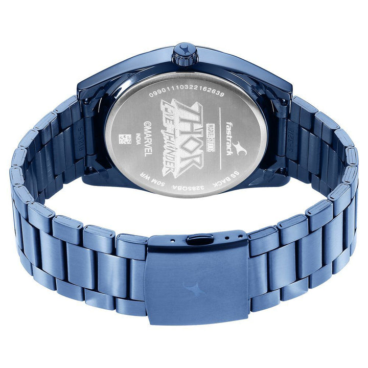 Fastrack Thor Quartz Analog with Date Black Dial Metal Strap Watch for Guys NS3285QM02