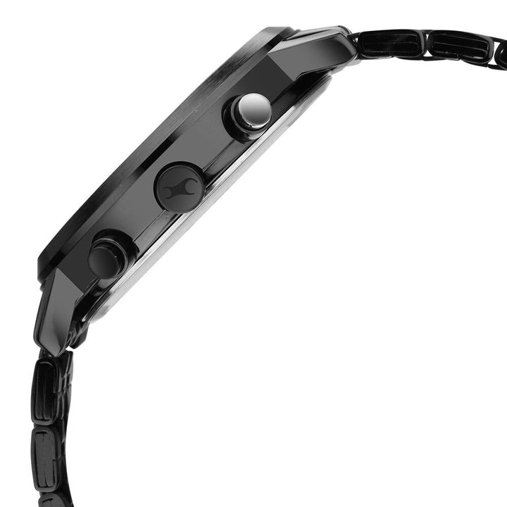 Fastrack Tick Tock Quartz Analog Blue dial Metal Strap Watch for Guys 3287KM03