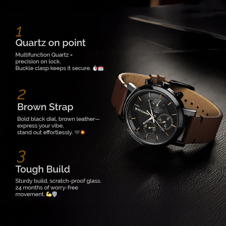 Fastrack Tick Tock Black Dial Watch for Guys 3287NL01