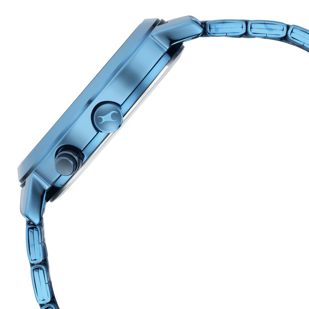 Fastrack Tick Tock Quartz Multifunction Black Dial Metal Strap Watch for Guys NS3287QM02