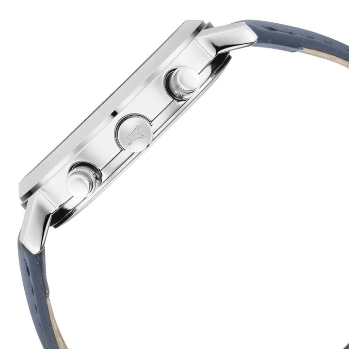 Fastrack Tick Tock Quartz Multifunction Blue Dial Leather Strap Watch for Guys NS3287SL01