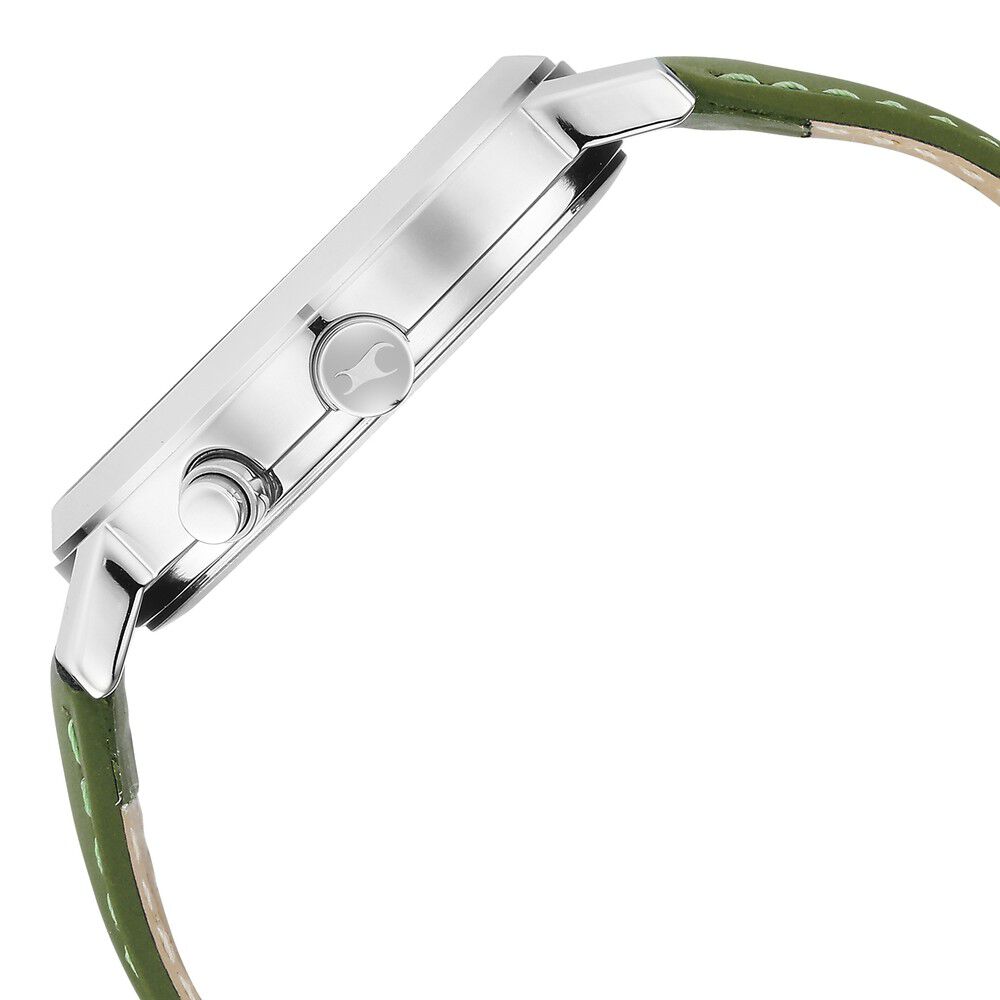 Fastrack Tick Tock Quartz Multifunction Black Dial Leather Strap Watch for Guys NS3287SL03