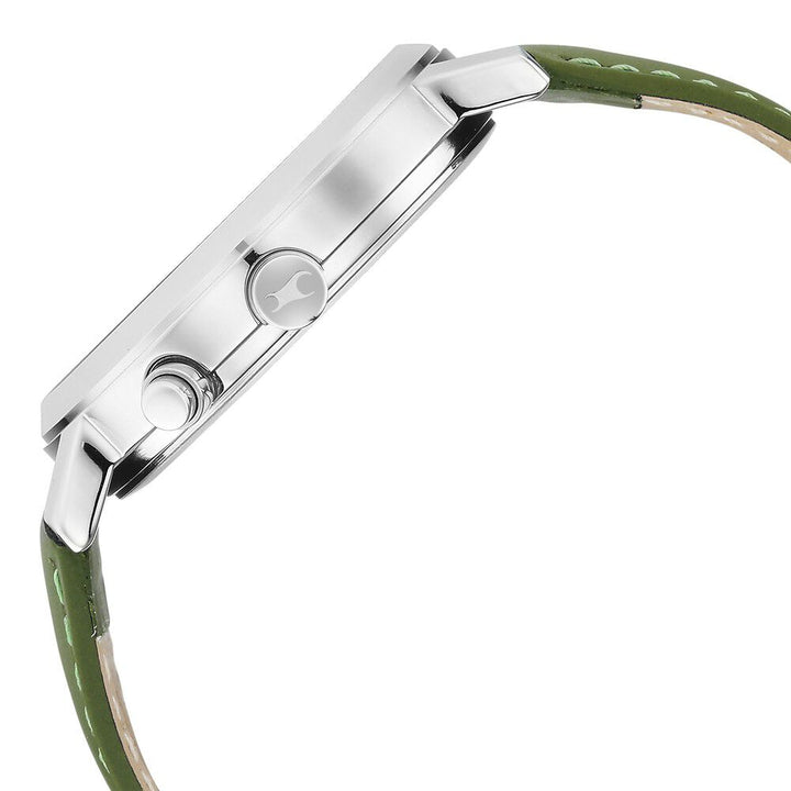 Fastrack Tick Tock Quartz Multifunction Black Dial Leather Strap Watch for Guys NS3287SL03