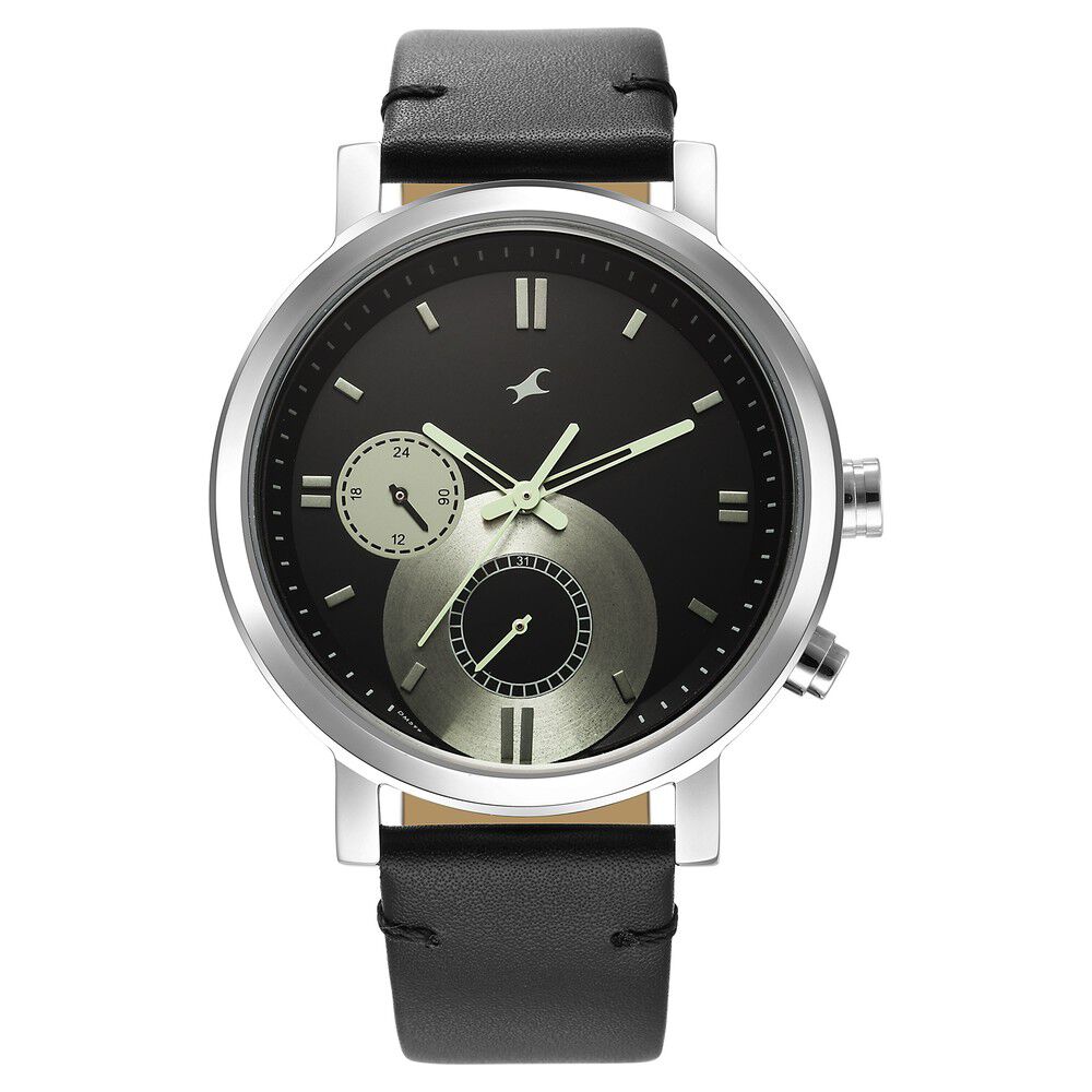 Fastrack Tick Tock Black Dial Quartz Multifunction Watch for Guys NS3287SL04