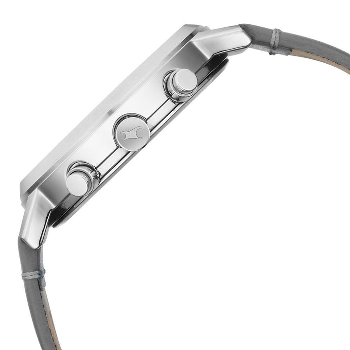 Fastrack Kronos Multifunction Grey Dial Leather Strap Watch for Guys NS3287SL05