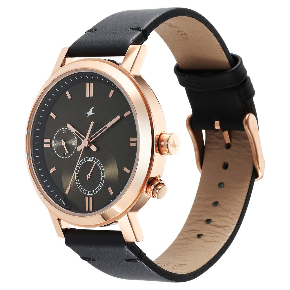 Fastrack Tick Tock Brown Dial Watch for Guys NS3287WL02