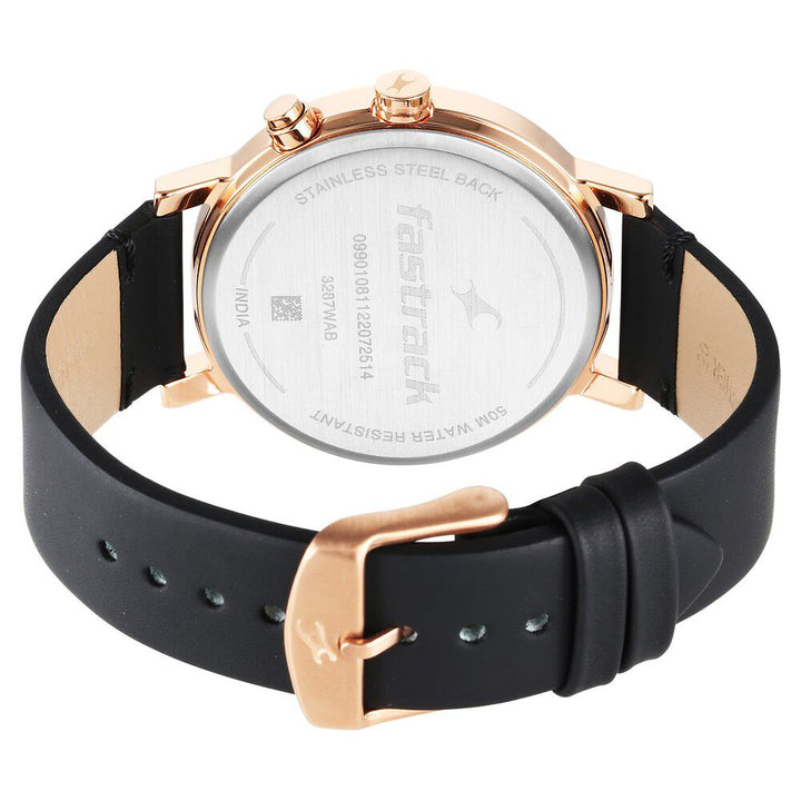 Fastrack Tick Tock Brown Dial Watch for Guys NS3287WL02