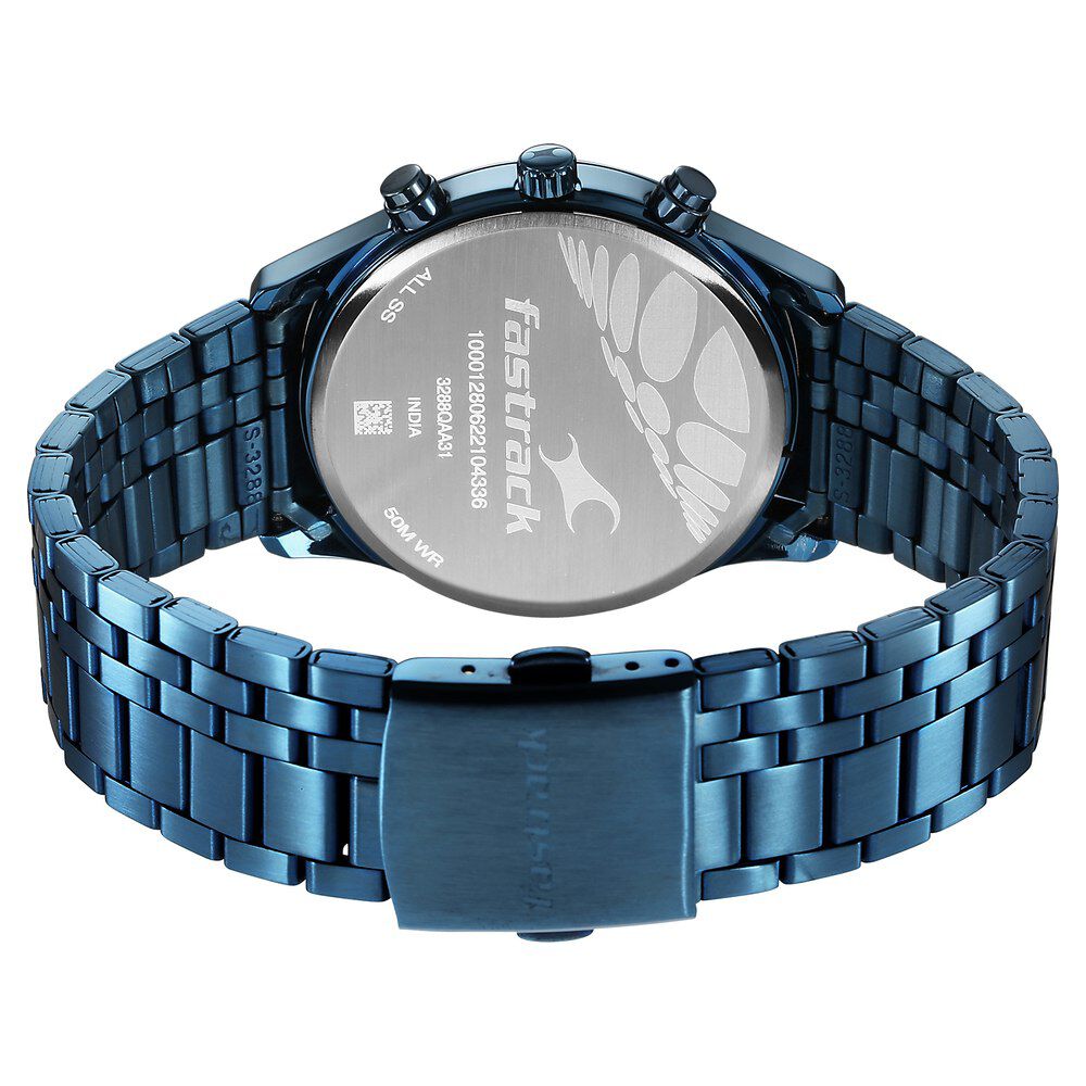 Fastrack Opulence Quartz Multifunction Multicoloured Dial Stainless Steel Strap Watch for Guys NS3288QM01