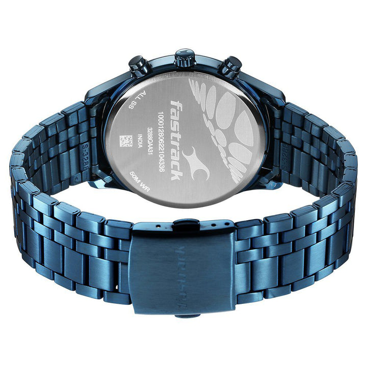 Fastrack Opulence Quartz Multifunction Multicoloured Dial Stainless Steel Strap Watch for Guys NS3288QM01