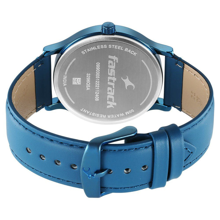 Fastrack Urban Camo Blue Dial Watch for Guys 3296QL01