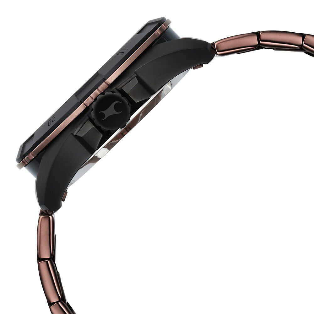 Fastrack Automatics Black Dial Stainless Steel Strap Watch for Guys NS3297KM01