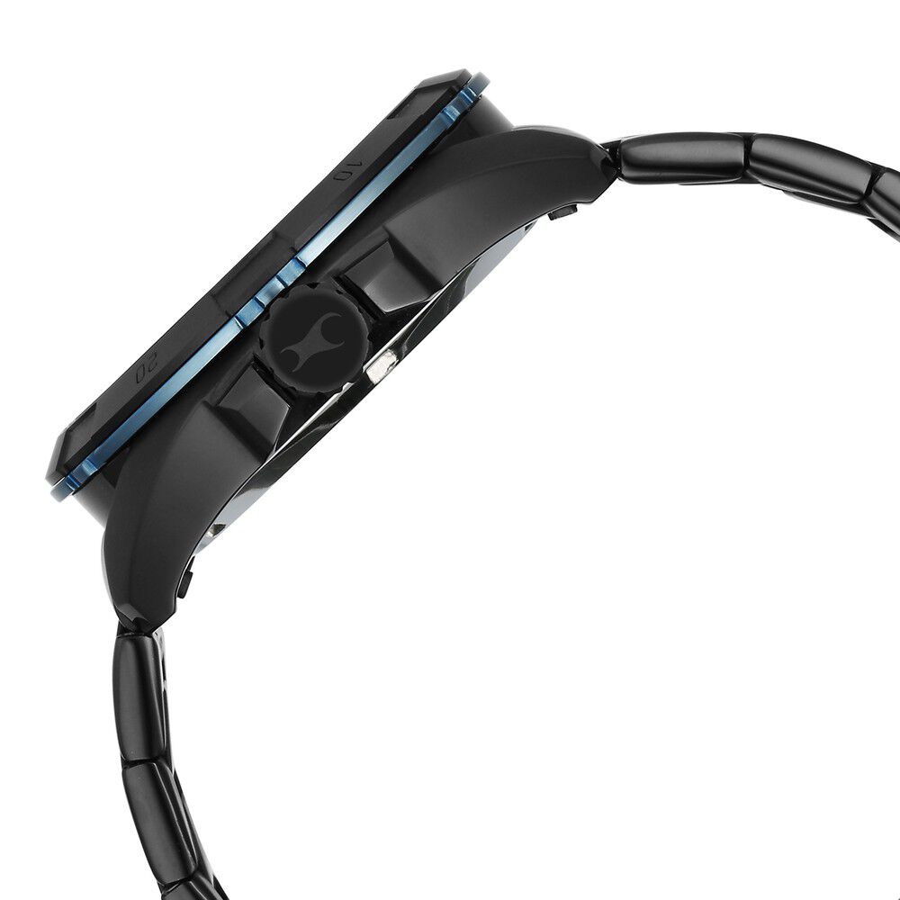 Fastrack Automatics Black Dial Stainless Steel Strap Watch for Guys NS3297KM02