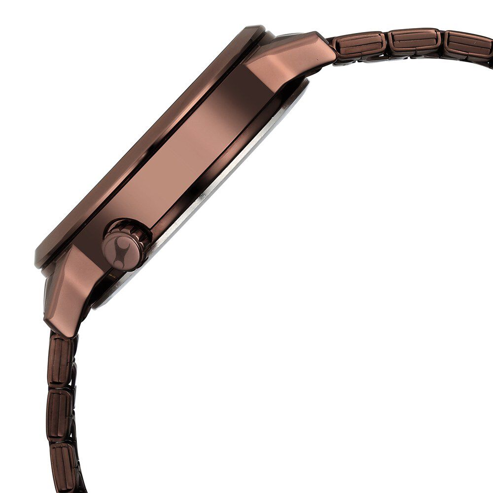 Fastrack Exuberant Quartz Multifunction Brown Dial Stainless Steel Strap Watch for Guys NS3301QM01