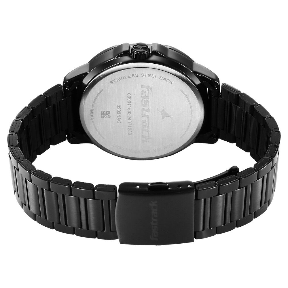 Fastrack Fleek Quartz Multifunction Blue Dial Stainless Steel Strap Watch for Guys 3303NM01