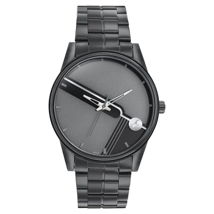 Fastrack Stunners Quartz Analog Grey Dial Stainless Steel Strap Watch for Guys 3305NM02