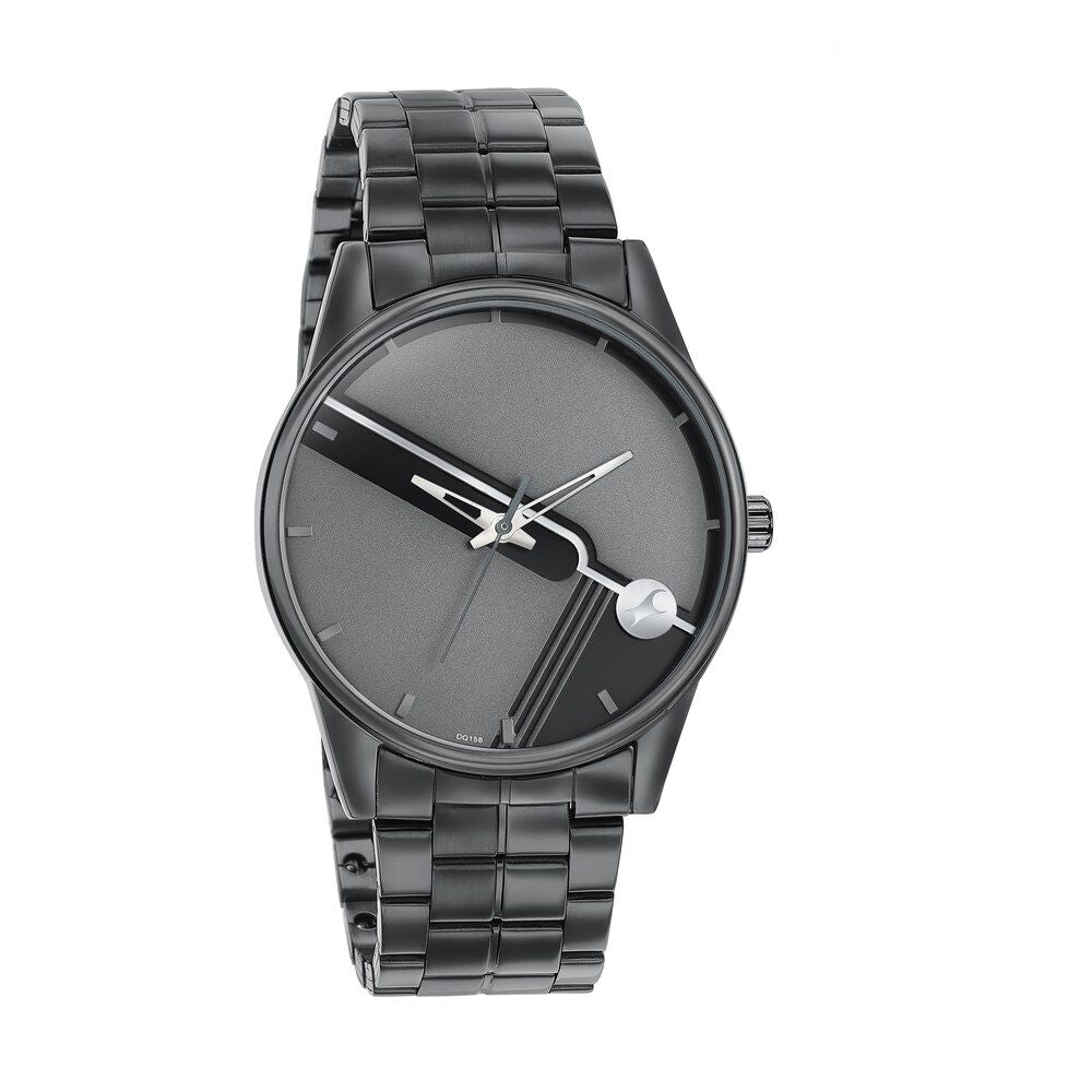 Fastrack Stunners Quartz Analog Grey Dial Stainless Steel Strap Watch for Guys 3305NM02