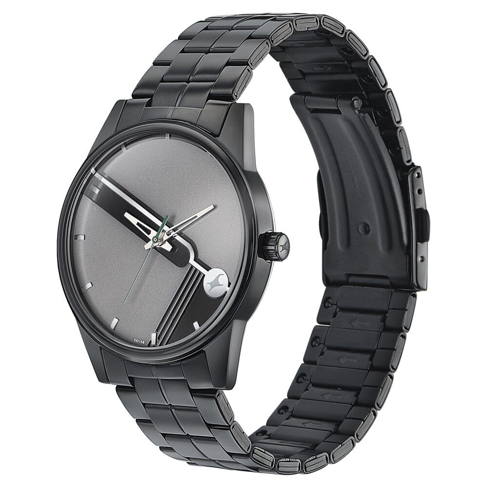 Fastrack Stunners Quartz Analog Grey Dial Stainless Steel Strap Watch for Guys 3305NM02