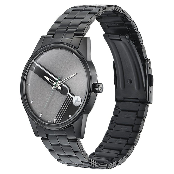 Fastrack Stunners Quartz Analog Grey Dial Stainless Steel Strap Watch for Guys 3305NM02