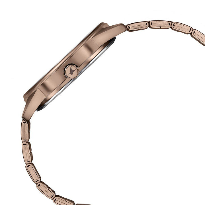 Fastrack Stunners Quartz Analog Brown Dial Stainless Steel Strap Watch for Guys 3305QM01