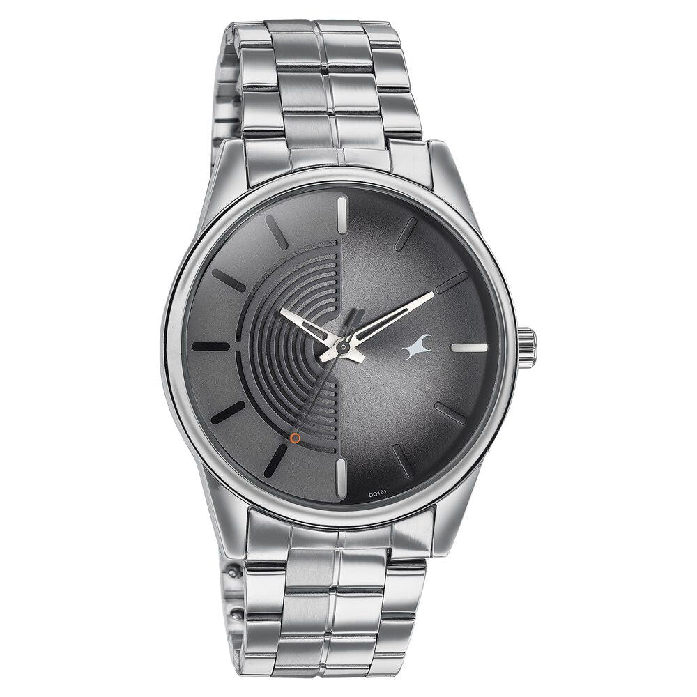 Fastrack Stunners Quartz Analog Grey Dial Stainless Steel Strap Watch for Guys 3305SM02