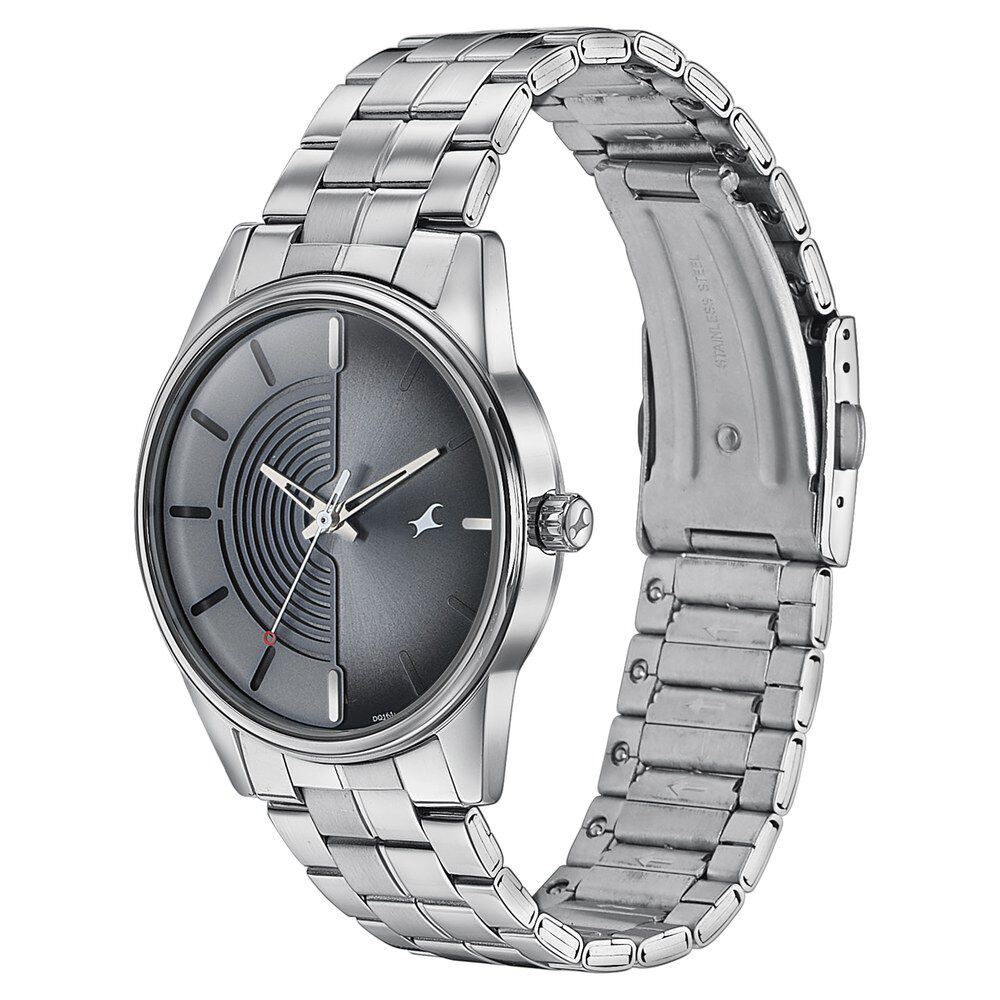 Fastrack Stunners Quartz Analog Grey Dial Stainless Steel Strap Watch for Guys 3305SM02
