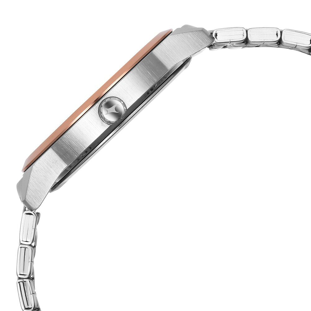 Fastrack Stunners Quartz Analog Green Dial Metal Strap Watch for Guys 3308KM03