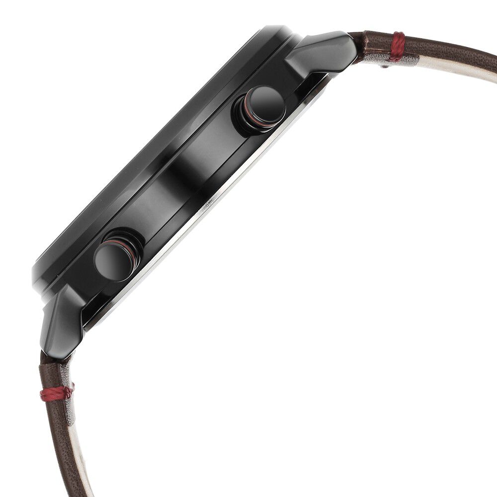 Fastrack Gambit Micromotor White Dial Brown Leather Strap Analog Watch for Guys 3309NL01