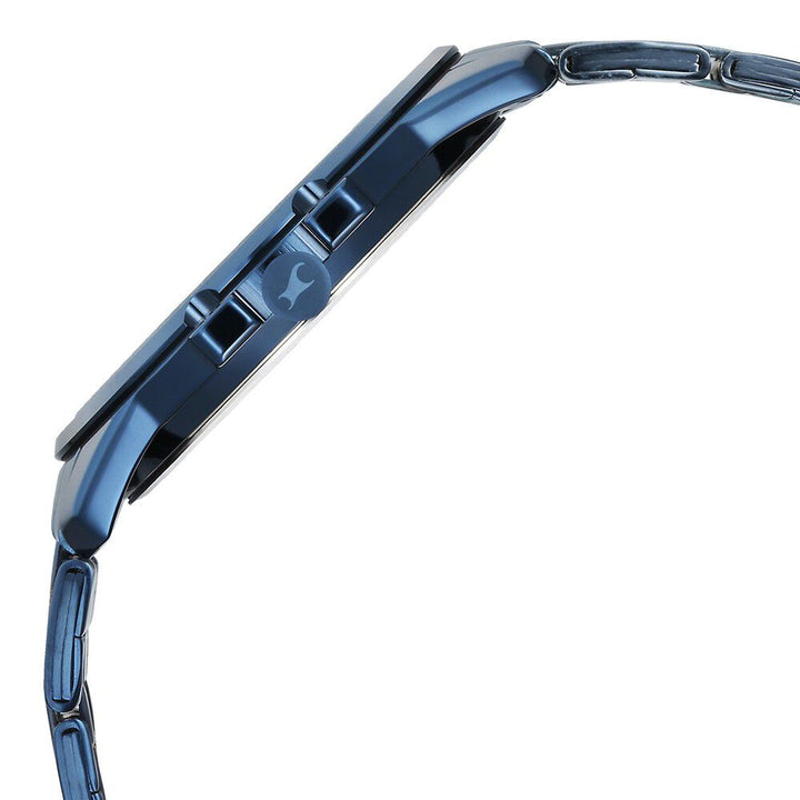 Fastrack Pulse Quartz Analog Blue Dial With Blue Stainless steel Strap Watch for Guys 3314QM01F