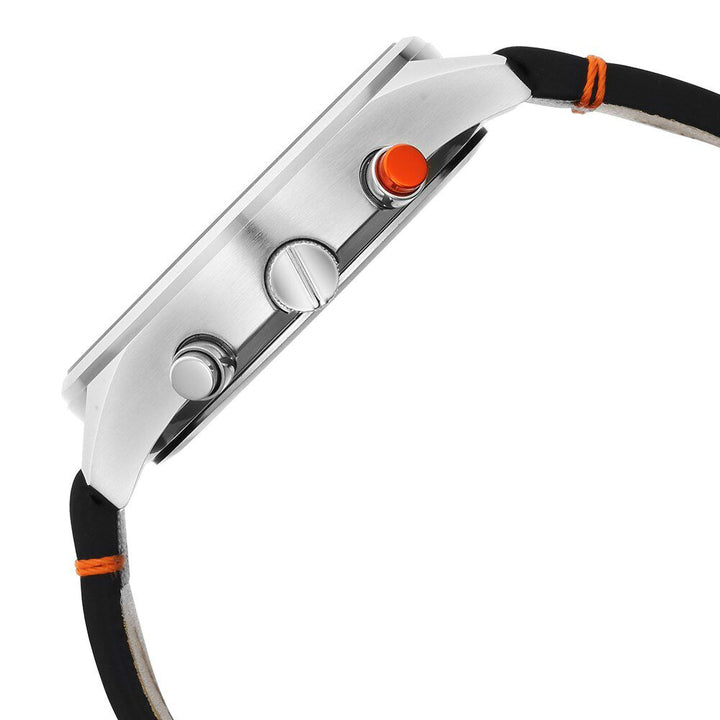 Fastrack Opulence Sun Moon Chronograph Black Dial Black Leather Strap Analog Quartz Watch For Guys 3315KL01