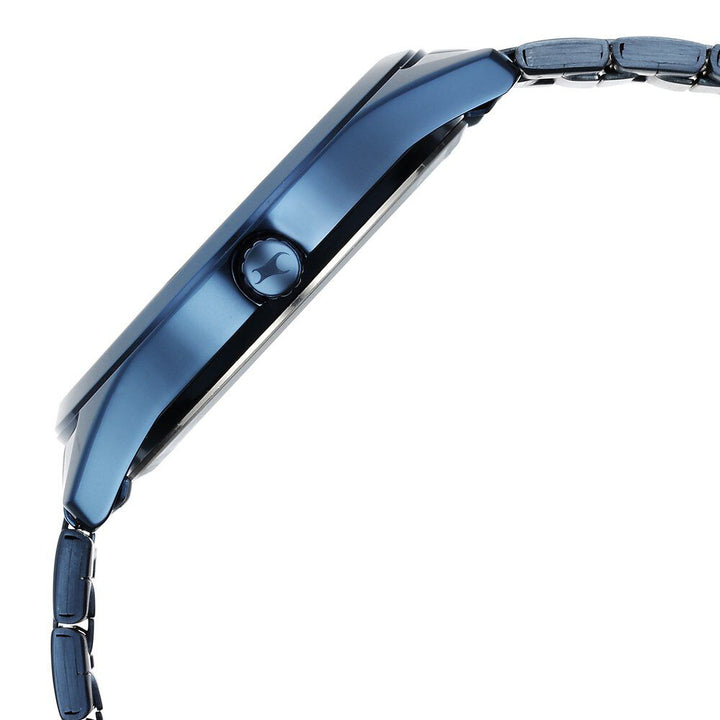 Fastrack Stunners Quartz Analog Blue Dial Blue Metal Strap Watch For Guys 3317QM01