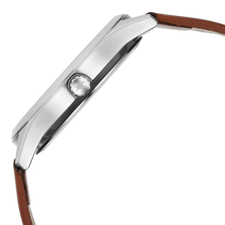 Fastrack Stunners Quartz Analog Blue Dial Brown Leather Strap Watch For Guys 3317SL01