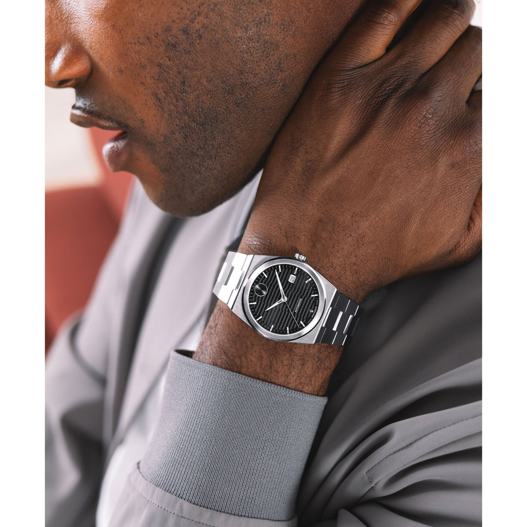 Movado BOLD Quest Automatic 39mm Moonlight Blue Dial Watch