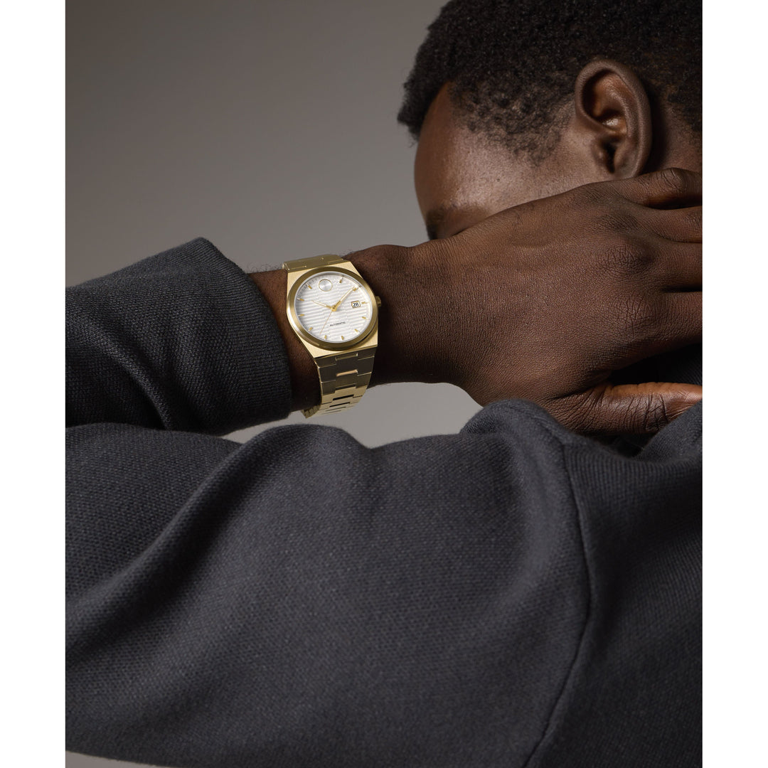 Movado BOLD Quest Automatic Luxury Watch with Integrated Bracelet