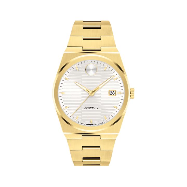 Movado BOLD Quest Automatic Luxury Watch with Integrated Bracelet