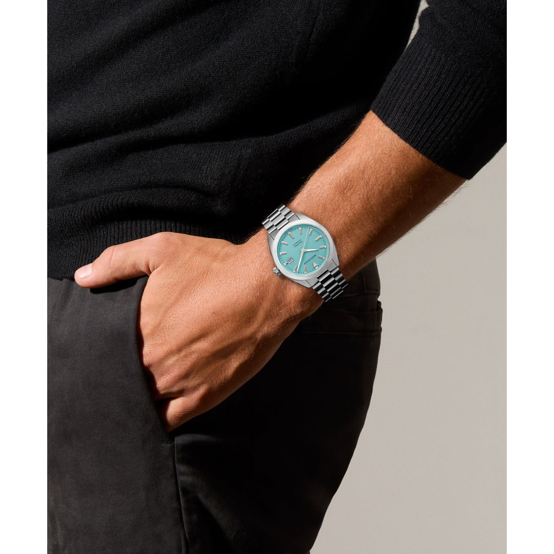 Heritage Series Datron Automatic Swiss Watch with Light Blue Dial