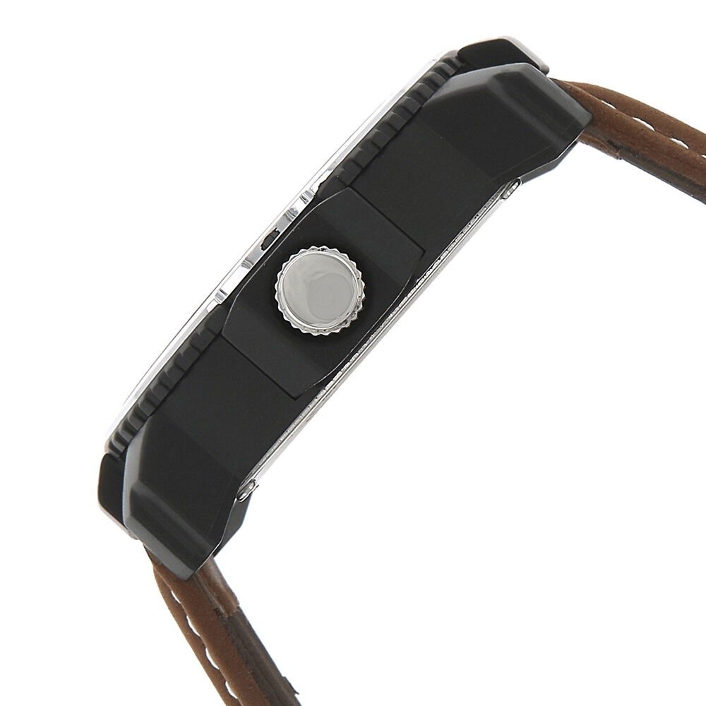 Fastrack Quartz Analog Silver Dial Leather Strap Watch for Guys NS38017PL02