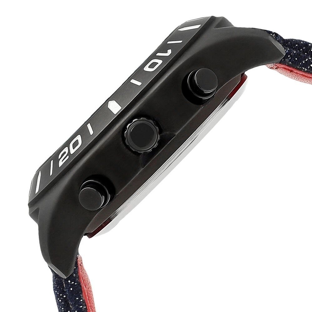 Fastrack Denim Quartz Analog Digital Black Dial Denim Strap Watch for Guys NP38034NL01