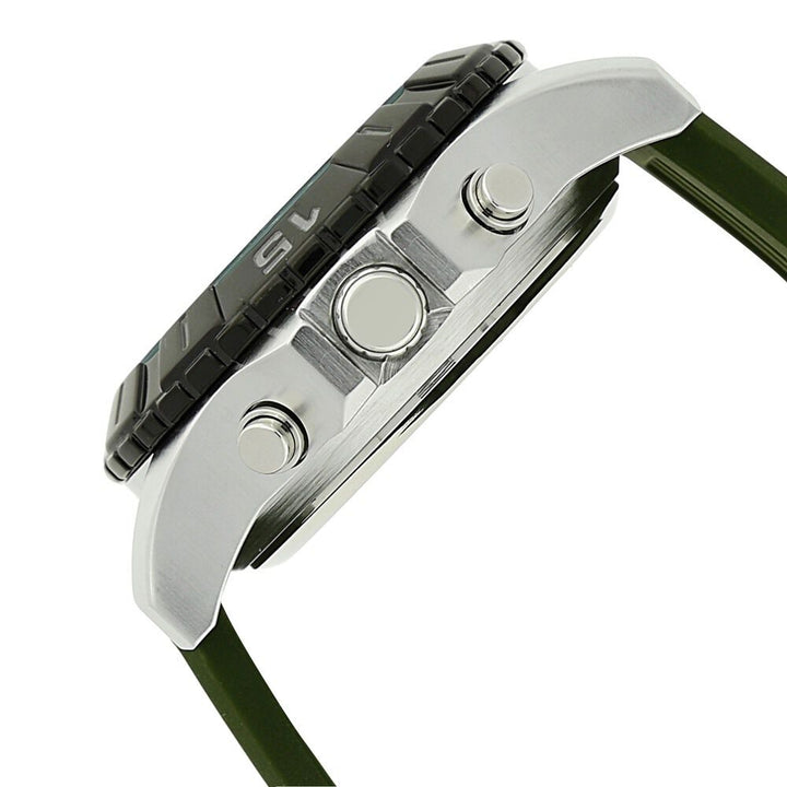 Fastrack Quartz Analog Digital Grey Dial Silicone Strap Watch for Guys NS38035SP01