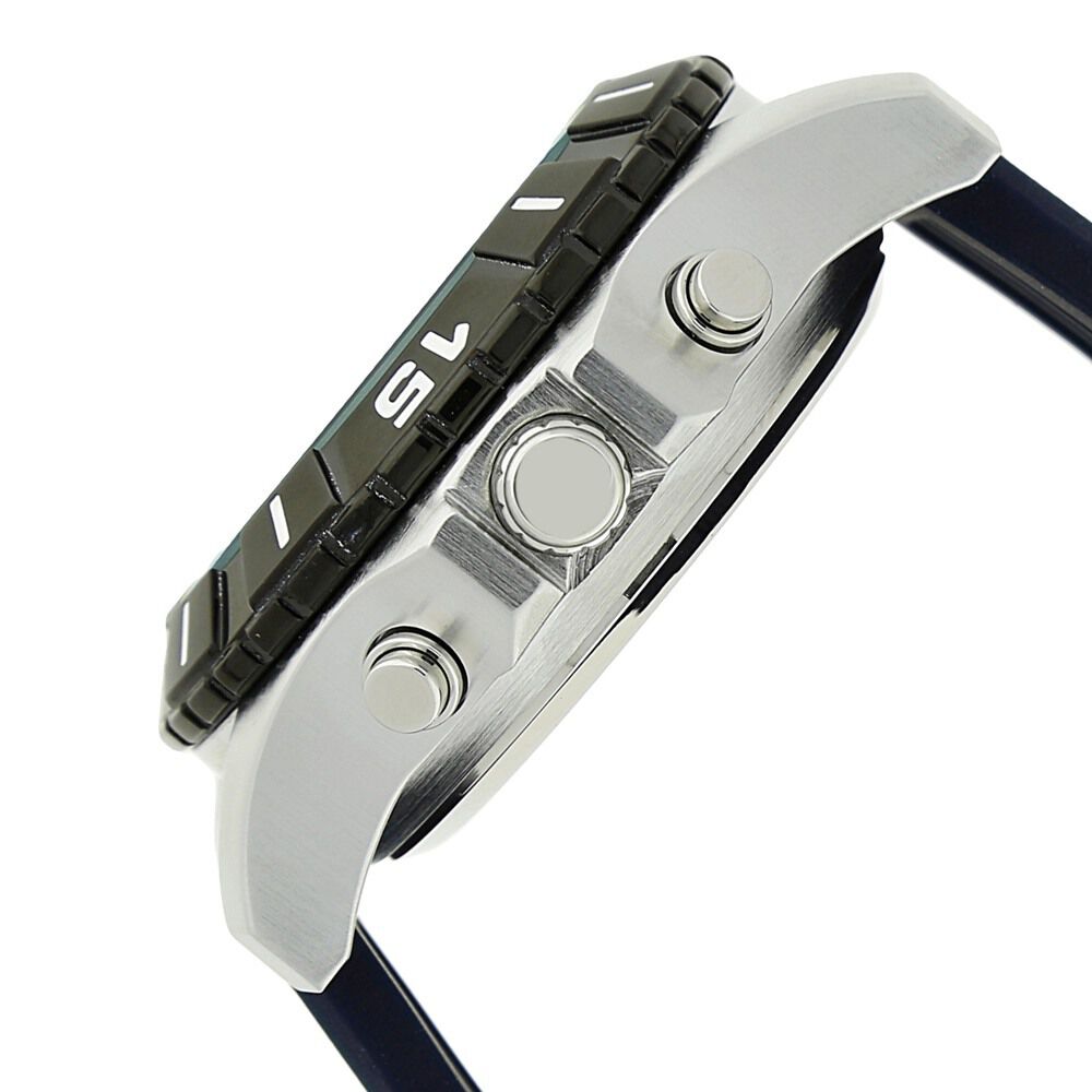 Fastrack Quartz Analog Digital Grey Dial Silicone Strap Watch for Guys NS38035SP02