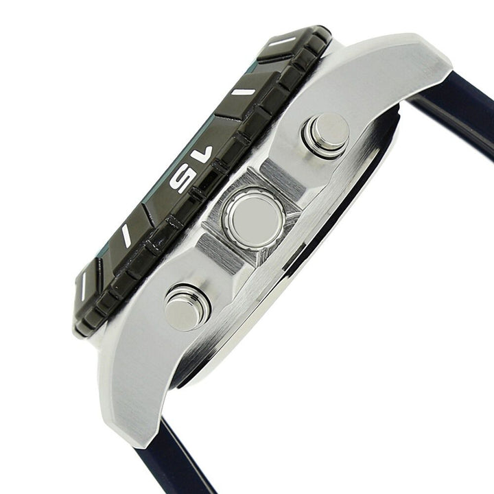 Fastrack Quartz Analog Digital Grey Dial Silicone Strap Watch for Guys NS38035SP02