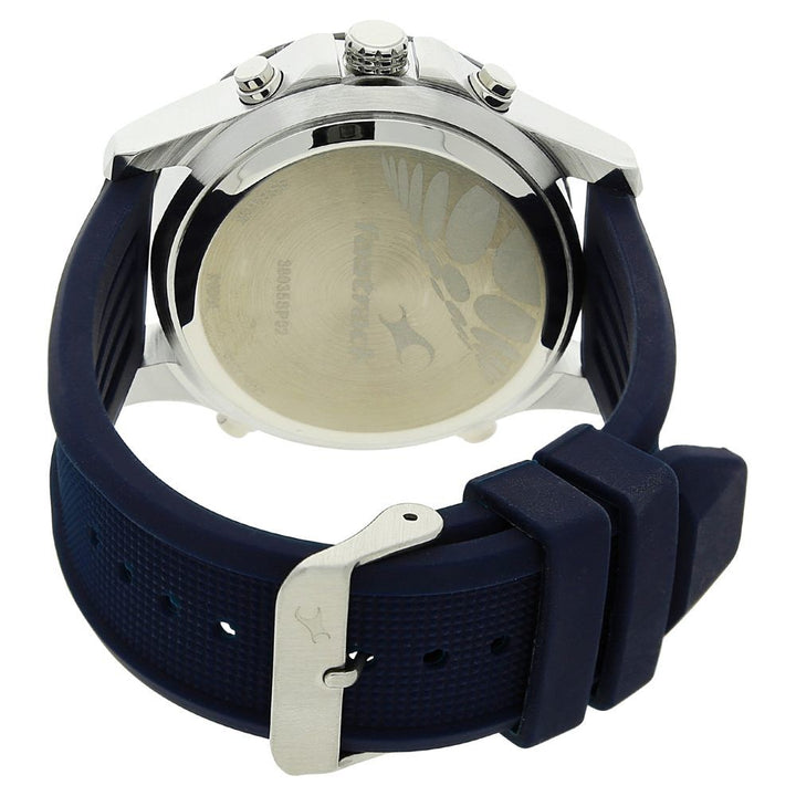 Fastrack Quartz Analog Digital Grey Dial Silicone Strap Watch for Guys NS38035SP02