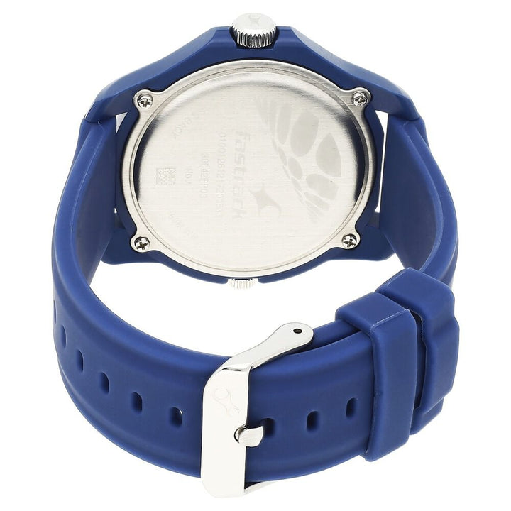 Fastrack Quartz Analog Black Dial Silicone Strap Watch for Guys NP38042PP03