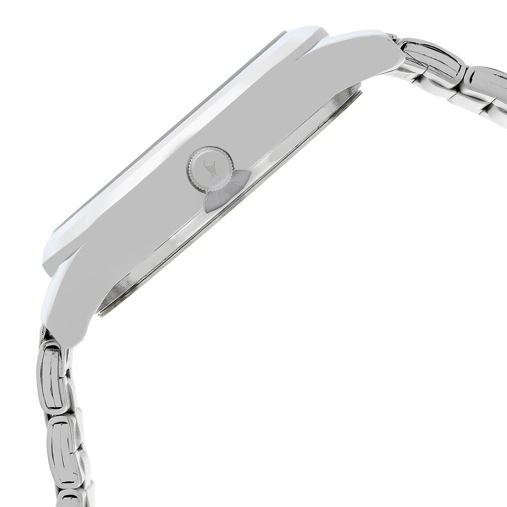 Fastrack Fundamentals Quartz Analog Blue Dial Stainless Steel Strap Watch for Guys NS38051SM03