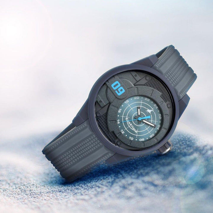 Fastrack Trendies Quartz Analog Black Dial Silicone Strap Watch for Guys NS38058PP01